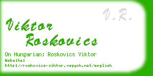 viktor roskovics business card